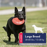 KONG Flyer - Durable Dog Toy for Outdoor Playtime - Natural Rubber Flying Disc, Dog Toy for Fetch - Safer Disc for Healthy Activity - for Medium/Large Dogs