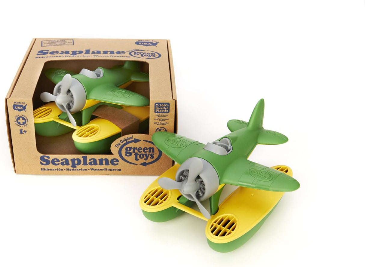 Green Toys Seaplane in Green Color - BPA Free, Phthalate Free Floatplane for Improving Pincers Grip. Toys and Games ,9 x 9.5 x 6 inches