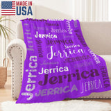 Custom Blanket with Name, Soft Cozy Personalized Name Blankets for Kids, Girls, Boys, Adults, Customized Christmas Blanket for Women, Men, Newborn, New Mom, Red Colors, Made in USA