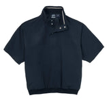 Akwa Men's Microfiber Woven Water Repellent Short Sleeve Snap Button Placket Pullover Windshirt