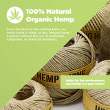 Bean Products Hemp Twine - High Tensile Strength and Durable - Made with 100% Hemp - Perfect for Jewelry, Arts & Crafts, Decoration, Cooking - 0.5MM, 50G/328 Ft. - 8 lb. Test Strength - Natural