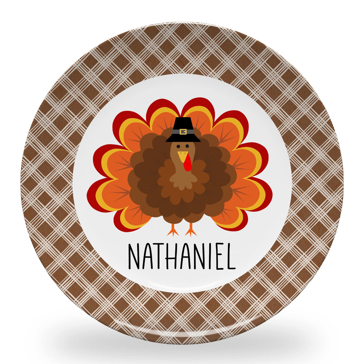Tiny Expressions - Personalized Holiday Plates for Kids with Customized Name | BPA Free | Dishwasher Safe | Made in the USA (Christmas Plate)