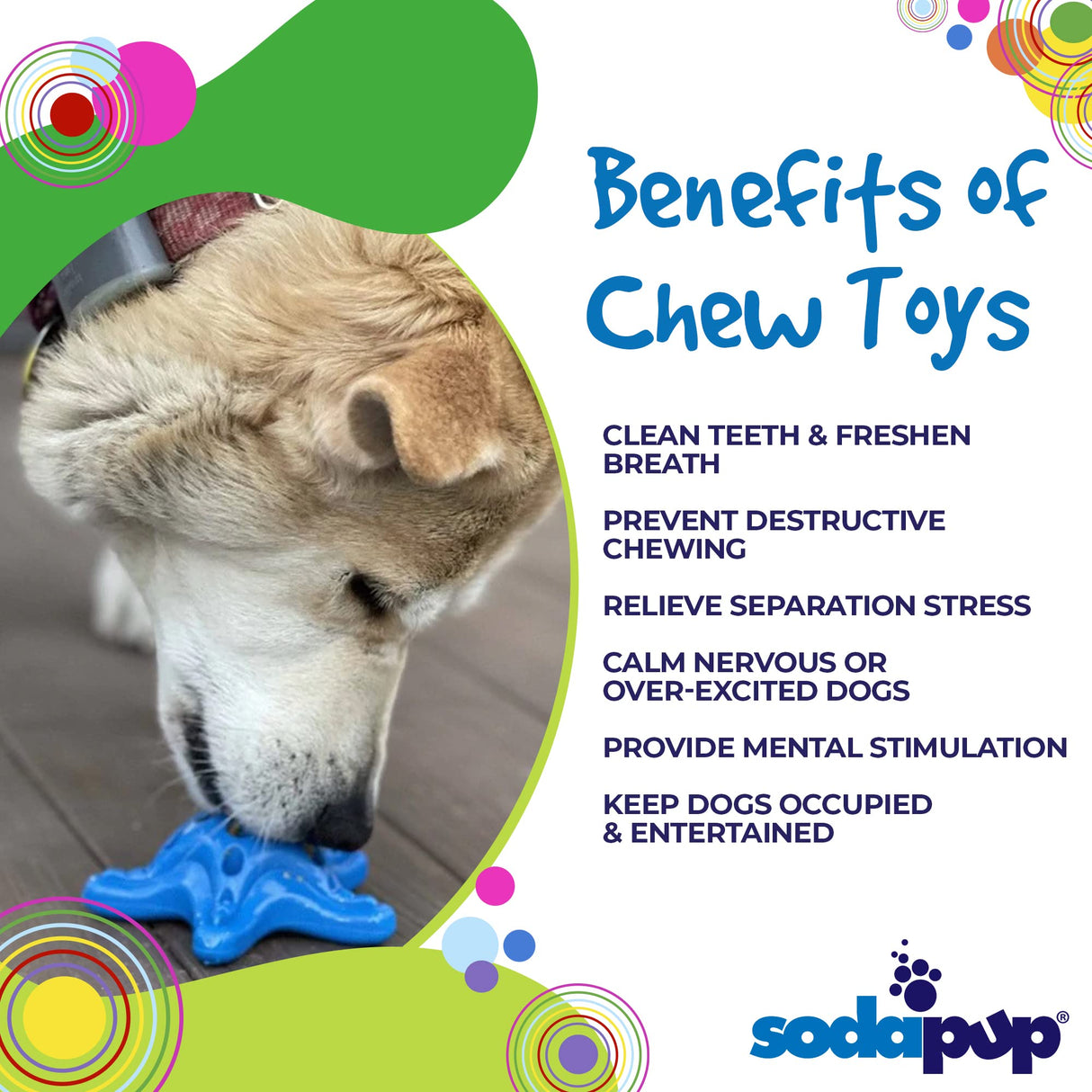 SodaPup Hot Dog – Durable Dog Chew Toy Made in USA from Non-Toxic, Pet Safe, Food Safe Nylon Material for Mental Stimulation, Clean Teeth, Fresh Breath, Problem Chewing, Calming Nerves, & More