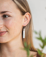 Recycled Antique Bottle and Dishware and Sterling Silver Bottoms Up Lever Back Earrings (Vintage Mason Jar)