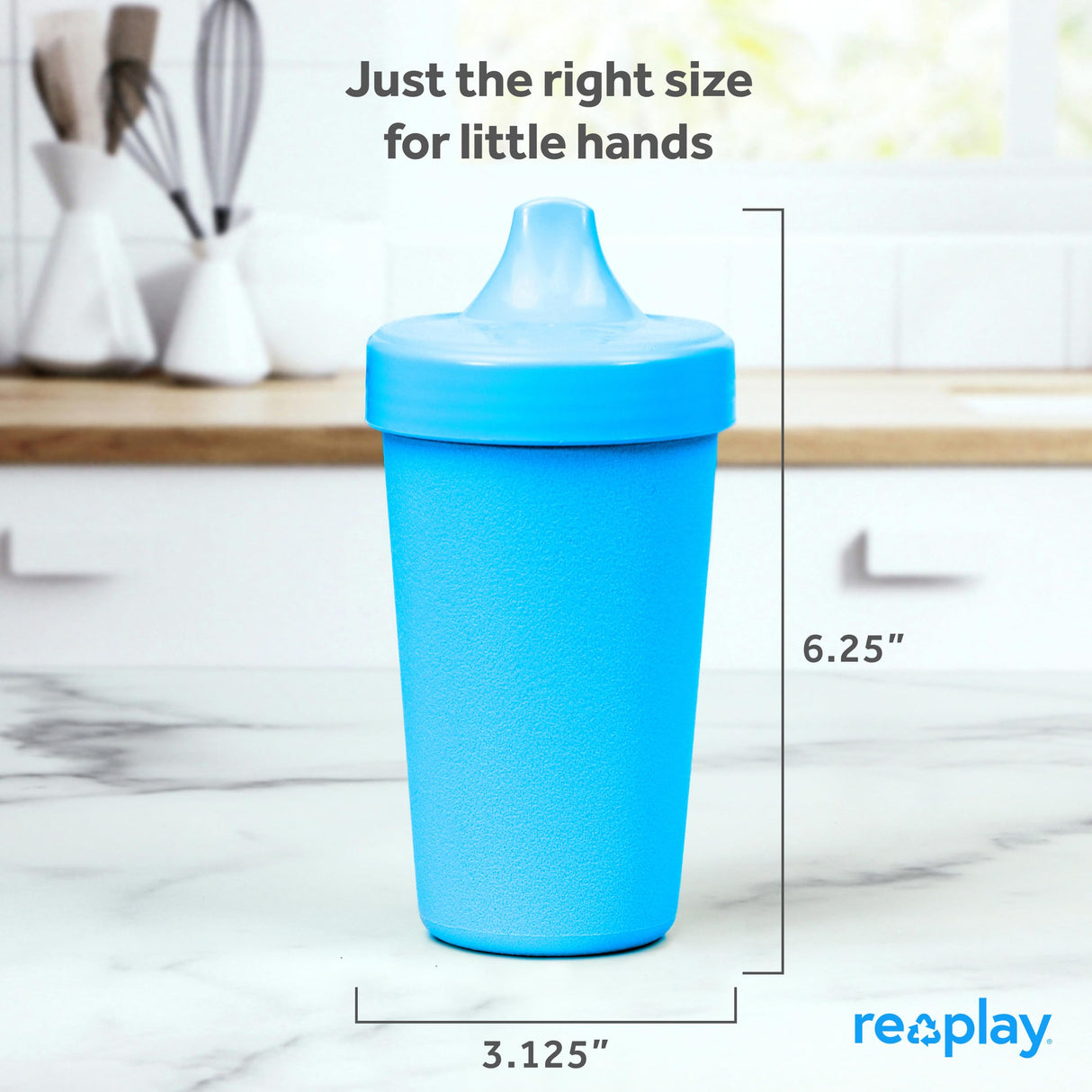 Re-Play Made in USA 10 Oz. Sippy Cups for Toddlers, Pack of 4 - Reusable Spill Proof Cups for Kids, Dishwasher/Microwave Safe - Hard Spout Sippy Cups for Toddlers 3.13" x 6.25", Desert Roses