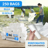 Reli. 30-33 Gallon Trash Bags Heavy Duty | 250 Bags Bulk | Clear Large Trash Bags 30+, 32 Gallon | Made in USA