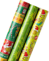 American Greetings 105 sq. ft. Grinch Christmas Wrapping Paper Bundle with Cut Lines,(3 Rolls 30 in. x 14 ft.) , 3 Count (Pack of 1)