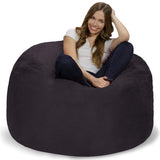 Chill Sack Bean Bag Chair: Giant 4' Memory Foam Furniture Bean Bag - Big Sofa with Soft Micro Fiber Cover - Black