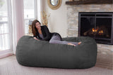 Chill Sack Memory Foam Bean Bag Lounger, 7.5-Feet, Red Furry