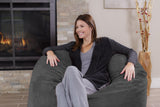 Chill Sack Bean Bag Chair: Giant 4' Memory Foam Furniture Bean Bag - Big Sofa with Soft Micro Fiber Cover - Black