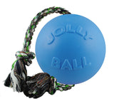 Jolly Pets Romp-n-Roll Rope and Ball Dog Toy, 8 Inches/Large, Orange