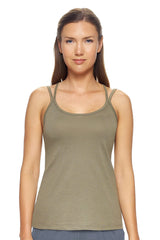 Expert Brand USA-Made Women's MoCA Cotton Blend Strappy Cami