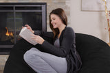 Chill Sack Bean Bag Chair: Giant 5' Memory Foam Furniture Bean Bag - Big Sofa with Soft Micro Fiber Cover - Black