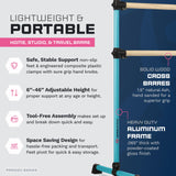 VITA Barre Portable Freestanding Double Ballet Barre, Prodigy, with Carry Bag | Adjustable Height, USA Made, Home or Gym Exercise Equipment for Kids & Adults | Dance, Fitness, Pilates