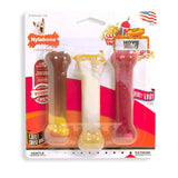 Nylabone Power Chew Classic Bone Chew Toy for Dogs, Durable Dog Toys for Aggressive Chewers, Bacon & Chicken Flavor, Medium/Wolf (2 Count)