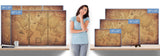 Push Pin World Map Board - With Push Pins to Mark World Travel - Handmade in Ohio, USA - Design: Golden Aged (48" x 32")