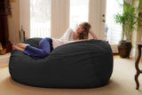 Chill Sack Bean Bag Chair: Huge 6' Memory Foam Furniture Bag and Large Lounger - Big Sofa with Soft Micro Fiber Cover - Red Furry