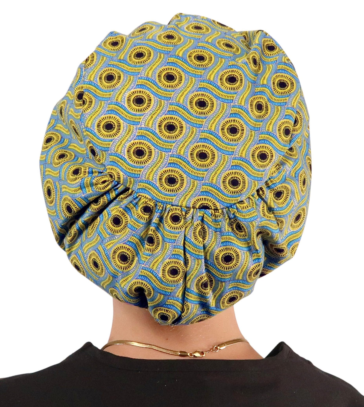 Sparkling EARTH Riley Medical Scrub Caps with Flat Front and Roomy Back - Adjustable Cord Lock Closure - Made in The USA!