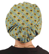 Sparkling EARTH Riley Medical Scrub Caps with Flat Front and Roomy Back - Adjustable Cord Lock Closure - Made in The USA!