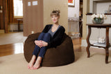 Chill Sack - Bean Bags 3-Feet Memory Foam Bean Bag Chair, Black Micro Suede
