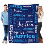 Custom Blanket with Name, Soft Cozy Personalized Name Blankets for Kids, Girls, Boys, Adults, Customized Christmas Blanket for Women, Men, Newborn, New Mom, Red Colors, Made in USA