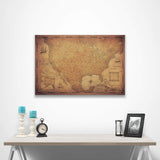 Push Pin USA Travel Map- Golden Aged - Made in Ohio, USA!