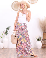 Popana Womens Long Maxi Skirt - Made in USA Long Skirts for Women Trendy - Casual Convertible Sundress Plus Size Maxi Skirt