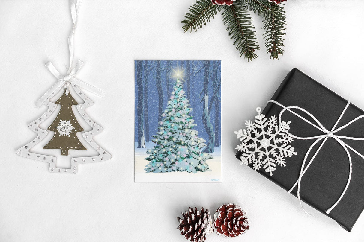 Stonehouse Collection Assorted Christmas Cards | Winter Forest Holiday Boxed Cards | USA Made | 18 Beautiful Christmas Cards & Envelopes (Forest)