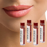 USDA Organic Lip Balm 6-Pack by Earth's Daughter Stocking Stuffers - Fruit Flavors, Beeswax, Coconut Oil, Vitamin E - Best Lip Repair Chapstick for Dry Cracked Lips - Moisturizing Lip Care