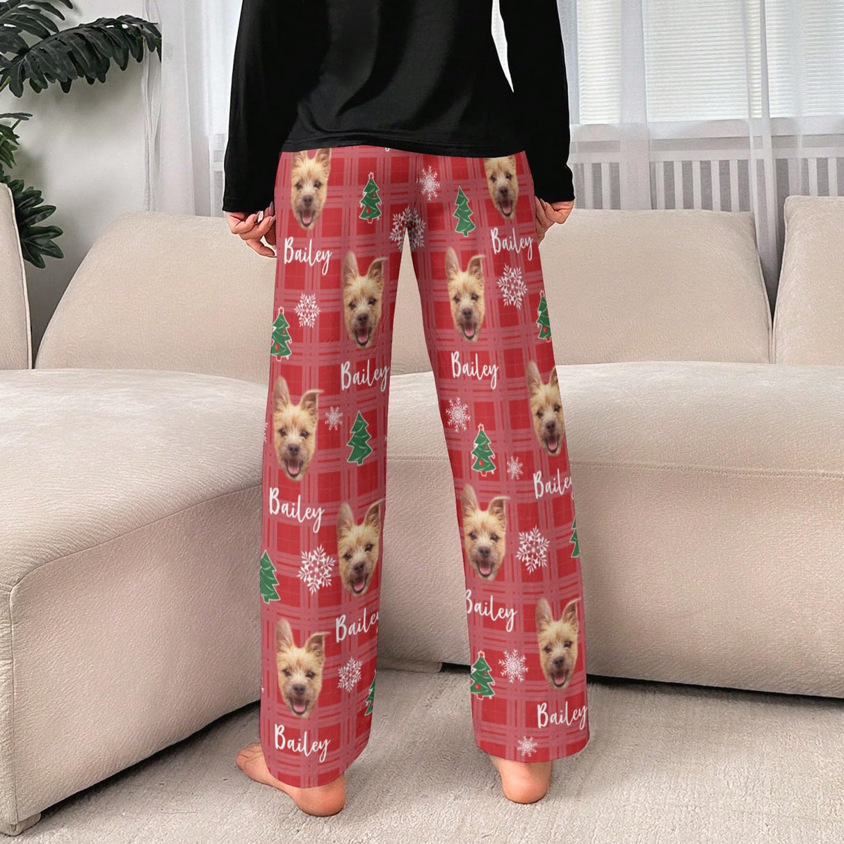 Custom Pajamas Pants with Photo for Men Women:Made in USA Personalized Pajama Trousers,Gifts for Wife Husband