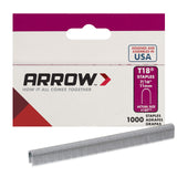 Arrow 186 T18 3/8-Inch Leg Length, 3/16-Inch Crown Size, Staples 1,000 Count, Made in the USA