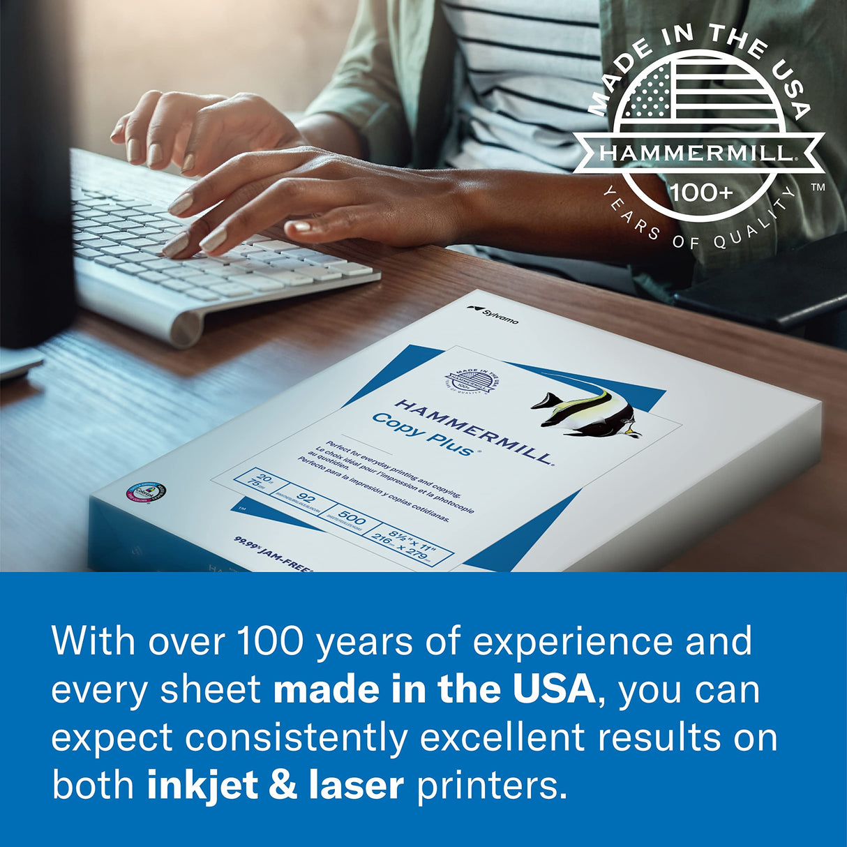 Hammermill Printer Paper, 20 Lb Copy Paper, 8.5 x 11 - 3 Ream (1,500 Sheets) - 92 Bright, Made in the USA, 500 Count (pack of 3)