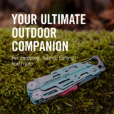 LEATHERMAN, Signal, 19-in-1 Multi-tool for Outdoors, Camping, Hiking, Fishing, Survival, Durable & Lightweight EDC, Made in the USA, Aqua/Silver with Nylon Sheath