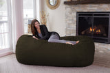 Chill Sack Memory Foam Bean Bag Lounger, 7.5-Feet, Red Furry