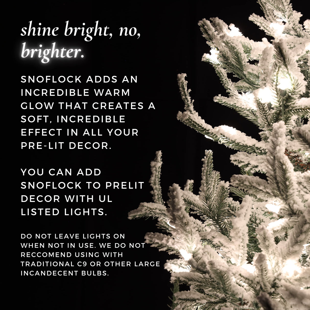 The Original Premium Self-Adhesive Snow Flock Powder with ShimmerSpec - Realistic Instant Snow for Christmas Trees & Decor | Exclusive Formula, Made in USA | 2 Pounds [0.90Kg]