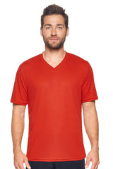 Expert Brand USA-Made Men's Oxymesh Dry Fit V Neck Athletic Shirt