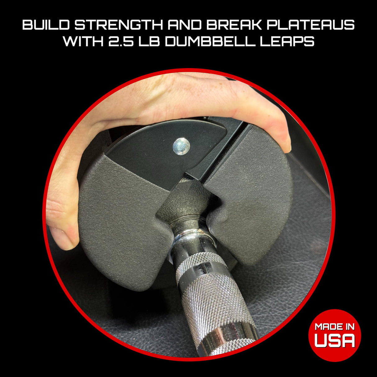 Micro Gainz Dumbbell Fractional 1.25lb Weight Plate, Ideal for Micro Loading, (Choose Color) 4 Piece Fractional Weight Plates, Designed for Dumbbell Training, Made In USA