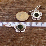 Bottled Up Designs Handmade Bloom Once More Earrings, Recycled Vintage Glass, Sterling Silver, Eco Friendly, Made in USA, Birthday Gifts, Mothers Day, Women, Anniversary (Olive Wine Bottle)