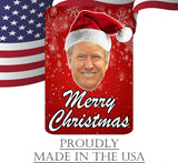 Funny Merry Christmas Trump JD Vance 2024 Yard Sign With H Stake For President Donald Trump Republican Conservative Blue