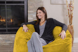 Chill Sack Bean Bag Chair: Giant 4' Memory Foam Furniture Bean Bag - Big Sofa with Soft Micro Fiber Cover - Black