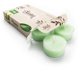 Christmas Tree Premium Tealight Candles - Highly Scented with Essential & Natural Oils - 6 Green Tea Lights - Beautiful Candlelight - Made in The USA - Christmas & Holiday Collection