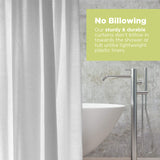 Bean Products Cotton Shower Curtain (White), [70" x 74"] | All Natural Materials| Works with Tub, Bath and Stall Showers
