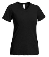 Expert Brand USA-Made Women's Activewear Performance Heather V-Neck T-Shirt