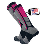 Ski Socks Made in USA - Alpaca Wool Winter Weather Lightweight Socks for Skiing