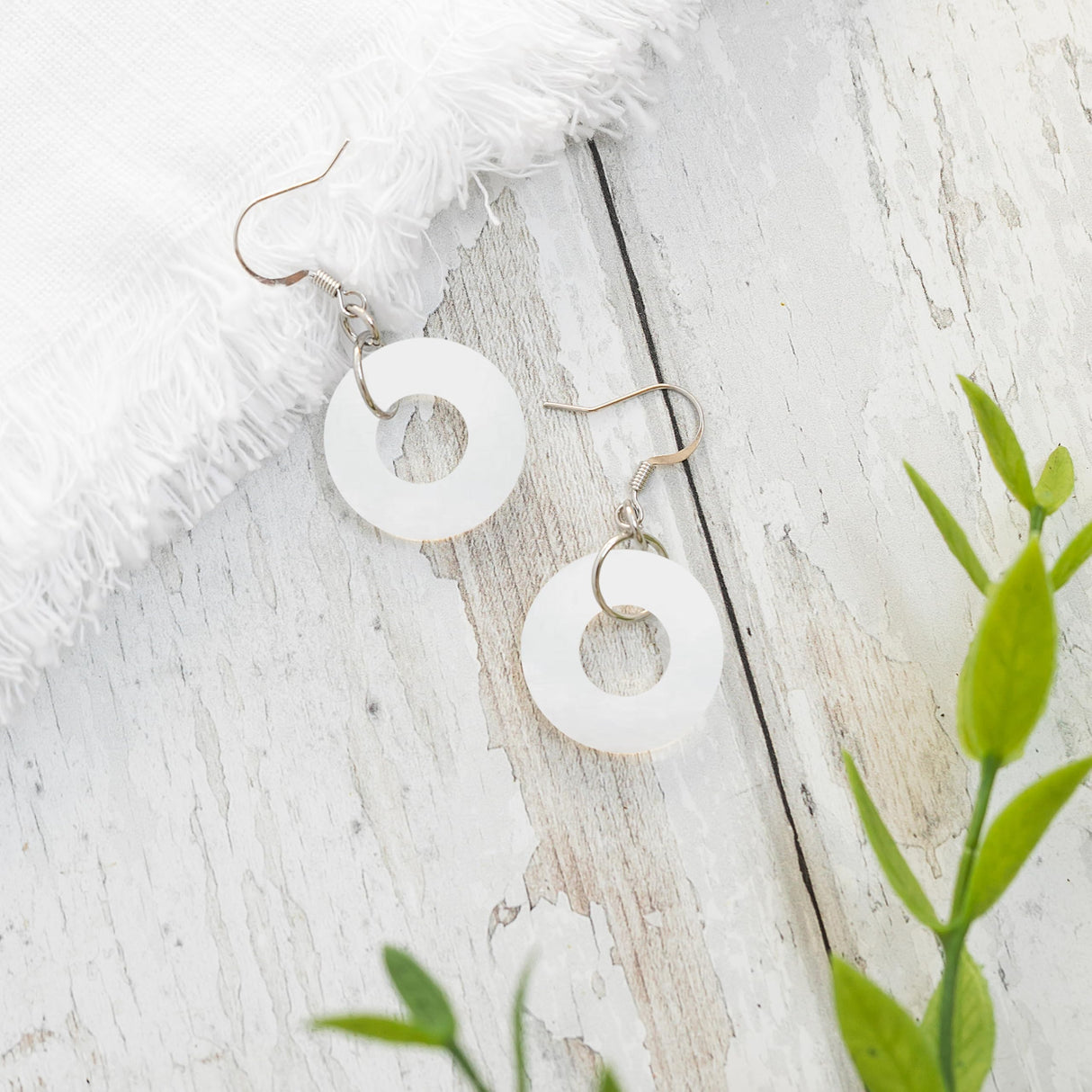 Bottled Up Designs Handmade Glass Hoop Earrings, Recycled Vintage Glass, Sterling Silver, Eco Friendly, Made in USA, Mothers Day, Women, Anniversary (Red 1940s Beer Bottle)