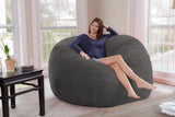 Chill Sack Bean Bag Chair: Giant 6' Memory Foam Furniture Bean Bag - Big Sofa with Soft Micro Fiber Cover, Charcoal