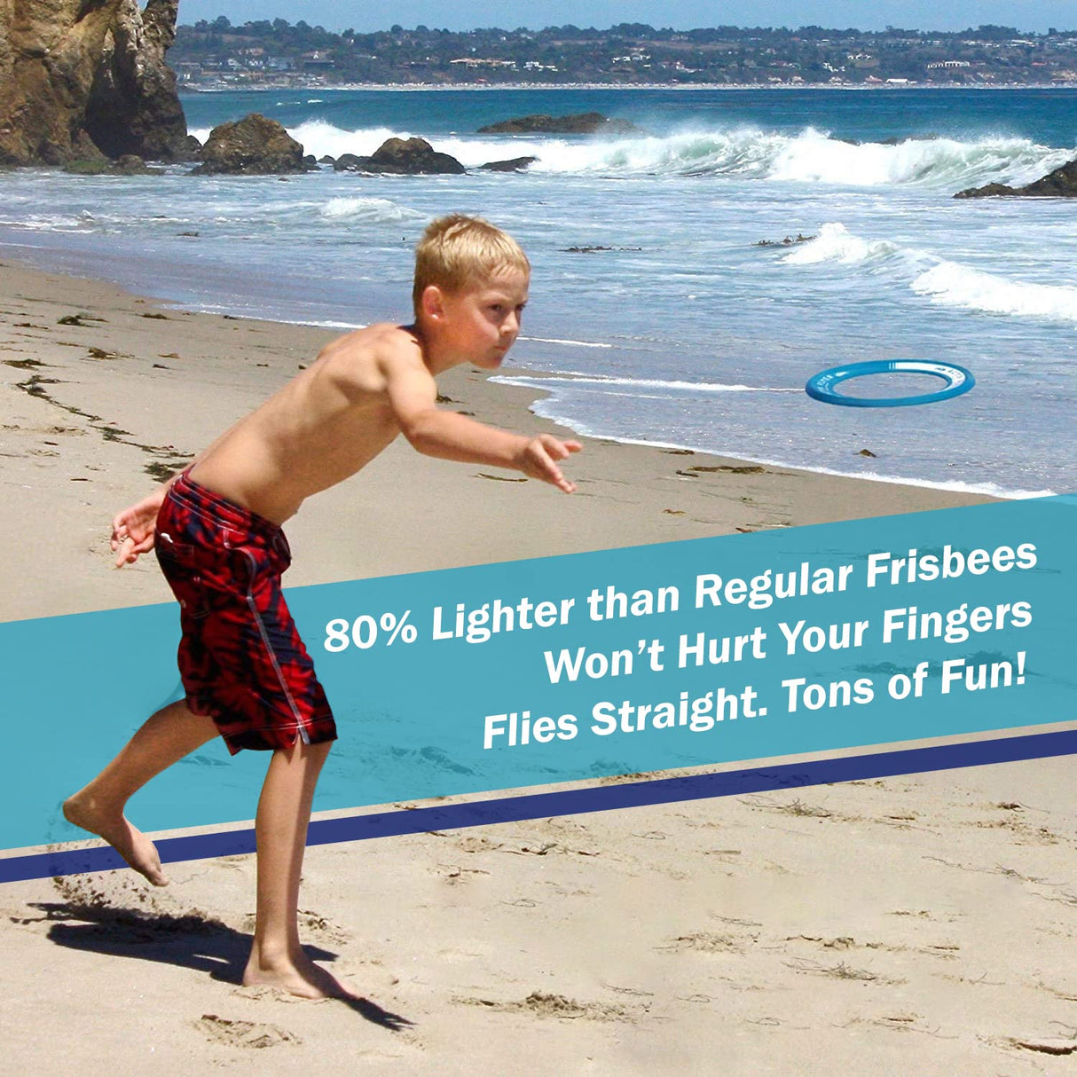 Activ Life Kid’s Flying Rings [2 Pack] They Fly Straight & Don’t Hurt! 80% Lighter Than Standard Frisbees - Replace Screen Time with Healthy Family Fun - Get Outside & Play! Proudly Made in The USA