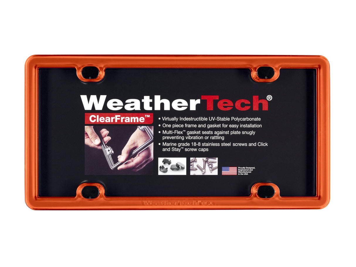 WeatherTech ClearFrame License Plate Frame, Baby Blue