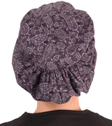 Sparkling EARTH Riley Medical Scrub Caps with Flat Front and Roomy Back - Adjustable Cord Lock Closure - Made in The USA!