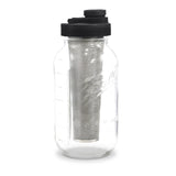 Brewing America Mason Jar Cold Brew Coffee Maker Infuser: Made in USA Wide Mouth Mason Jar with Screw Top Pour and Drinking Lid, Stainless Steel Filter - Coffee, Tea, Alcohol - 2 Quart 64 oz Blue Lid